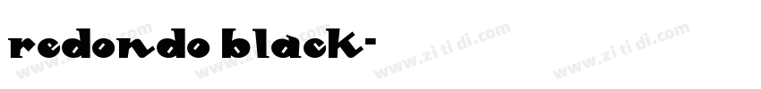 Redondo Black字体转换